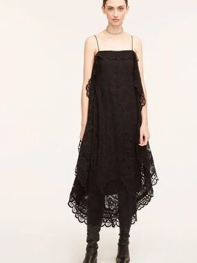 Rebecca Taylor Black Lace Crochet Dress